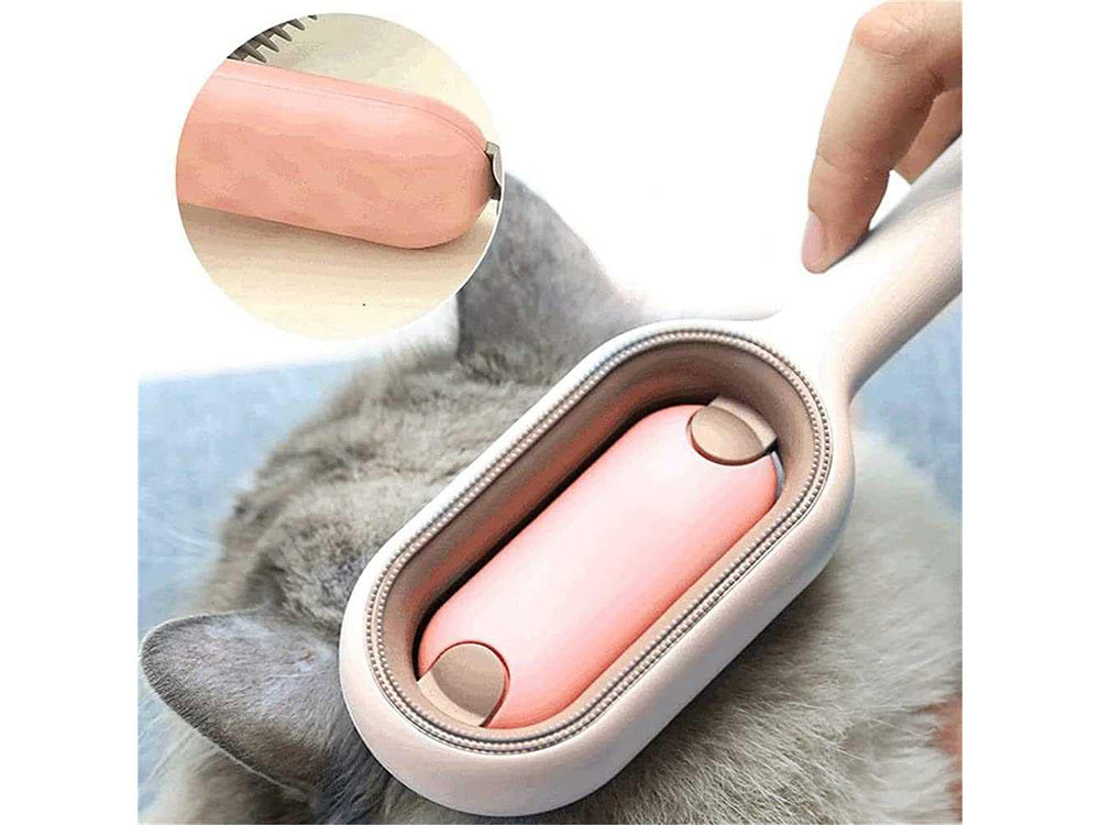 Perie de Pieptănare din Silicon 3-în-1 pentru Câini, Pisici și Alte Animale de Companie