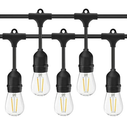 Ghirlandă Luminoasă pentru Grădină 10m, Lumina Caldă (3000 K), Protecție IP44, 10 Becuri LED Exterioare