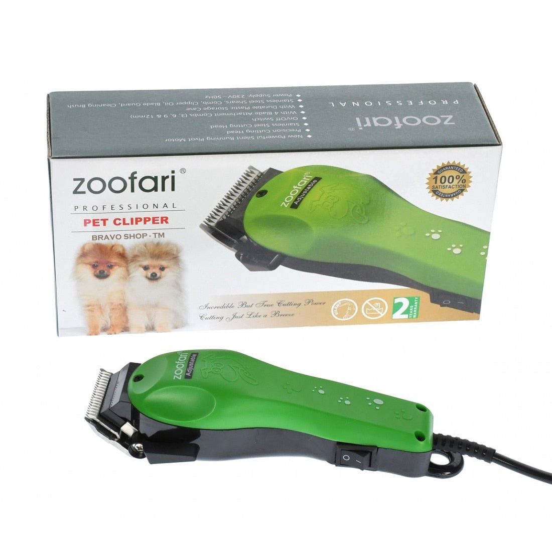 Mașină de Tuns Câini Zoofari – Cu Cablu, 220V, Motor Oscilant 10W