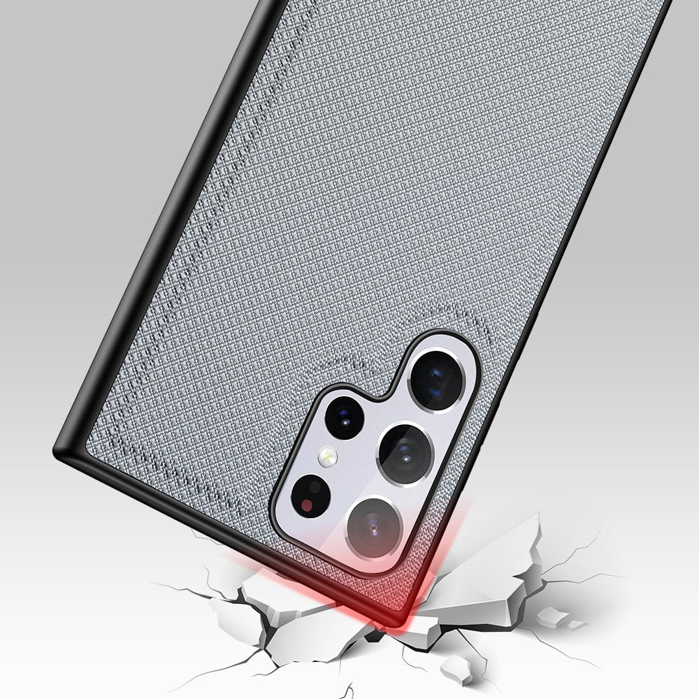 Husă de protecție DuxDucis Fino pentru Samsung Galaxy S22 Ultra - Albastră