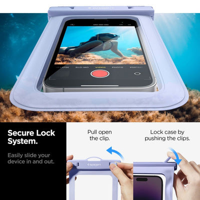 Spigen Aqua Shield A601 Husă Waterproof IPX8 (2 bucăți) - Albastru Deschis