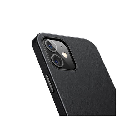 Husa din Piele Eco Baseus Magnetic pentru iPhone 12 Mini 5.4" - Negru