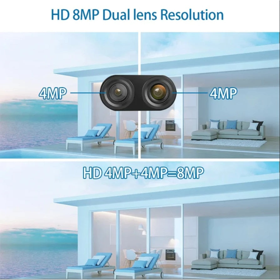Camera Dublă Wireless JORTAN HD JT-8186XM - Supraveghere Avansată cu Rotire 355° și Zoom Digital X10