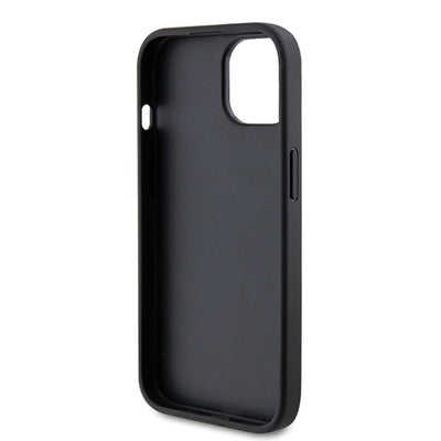 Husă Guess Hardcase pentru iPhone 15 Plus 6.7" - Black/Black, Colecția Strass Metal Logo