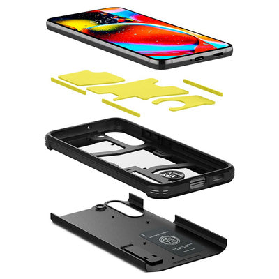 Husă Spigen Tough Armor pentru Samsung Galaxy S22 - Neagră