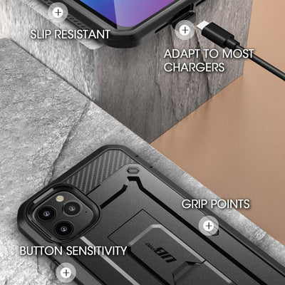 Supcase Unicorn Beetle Pro Case pentru iPhone 12/12 Pro - Negru