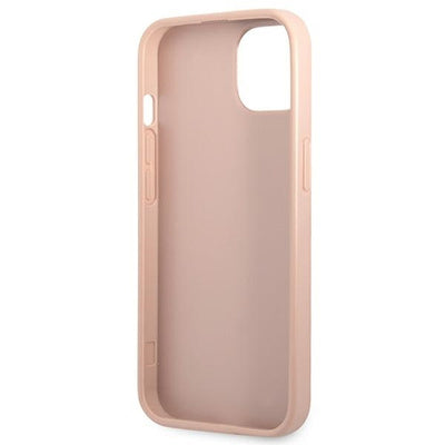 Husă Guess Saffiano Triangle Logo pentru iPhone 13 Mini (5.4"), Roz