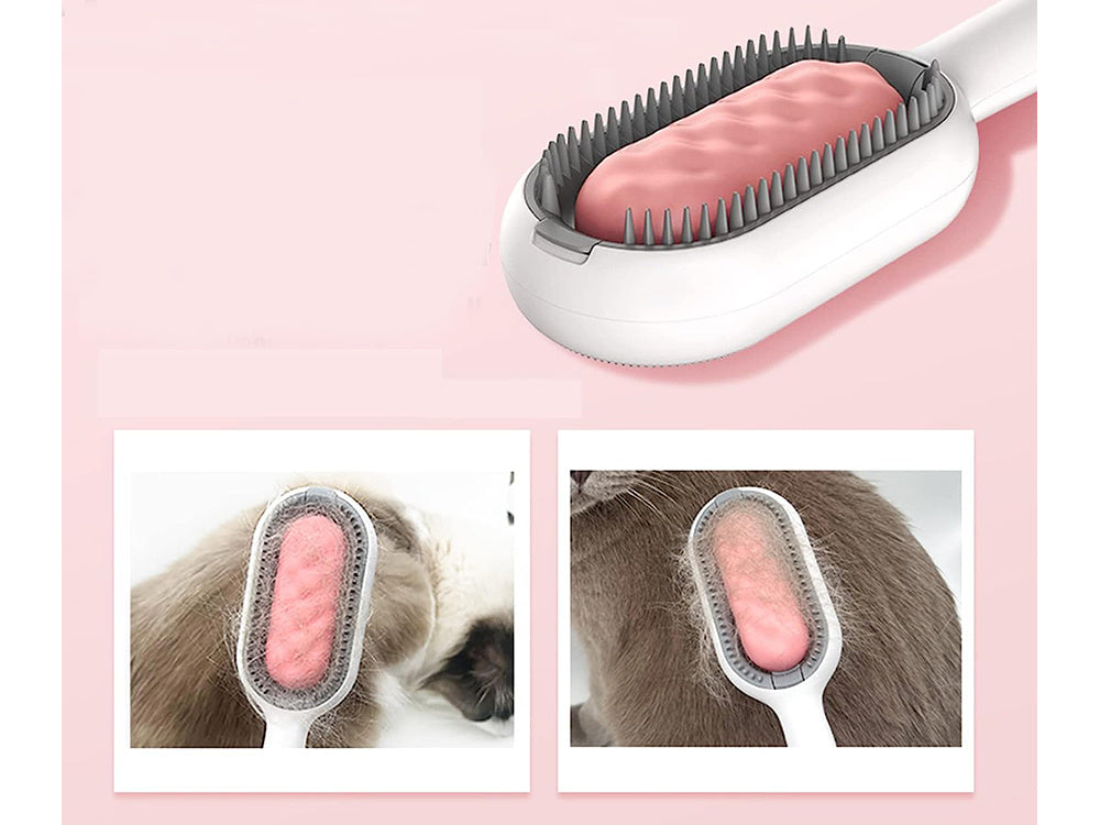 Perie de Pieptănare din Silicon 3-în-1 pentru Câini, Pisici și Alte Animale de Companie