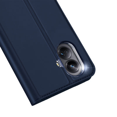 Husa Dux Ducis Skin Pro pentru Realme 10 Pro+ Flip Cover Card Wallet Stand Blue