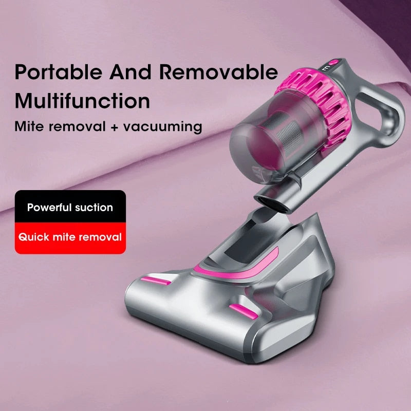 Aspirator de Pat Anti-Acarieni Wireless - Igienizare Profundă, 10000Pa, 8000 Vibratii pe Minut