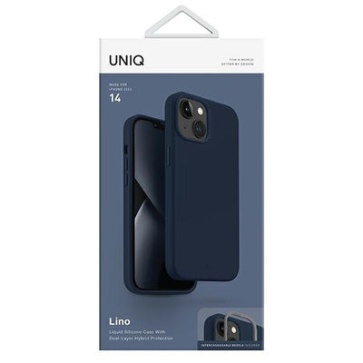 Husa Uniq Lino pentru iPhone 14, Blue