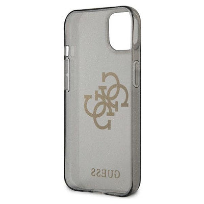 Husa Guess pentru iPhone 13 Mini 5.4", Black/Black Glitter 4G Big Logo