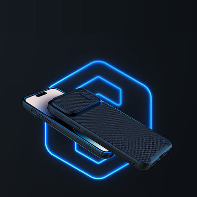 Husă Nillkin Textured S pentru iPhone 14 Pro Max, cu capac pentru cameră - negru