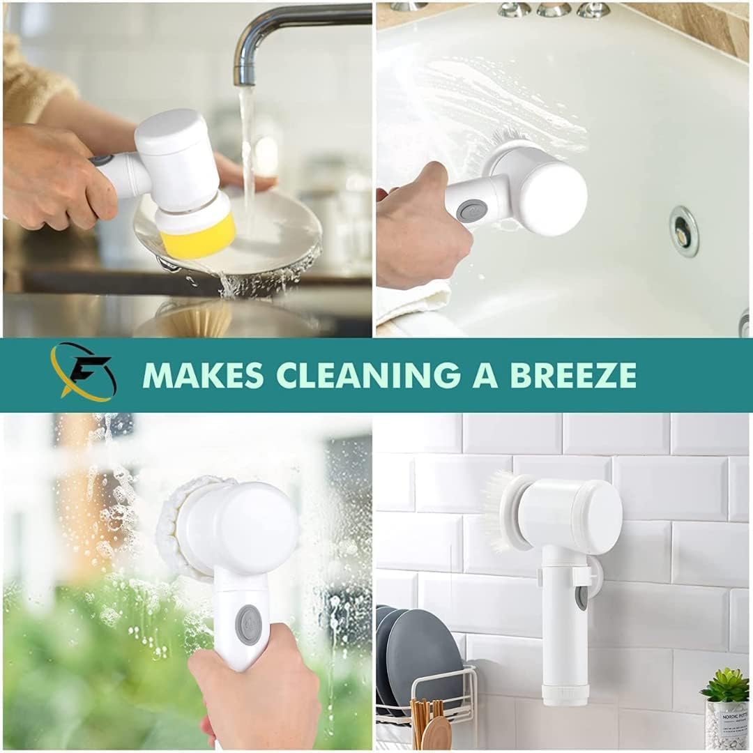 Scrubber Electric cu Încărcare USB 5 în 1 - Magic Brush