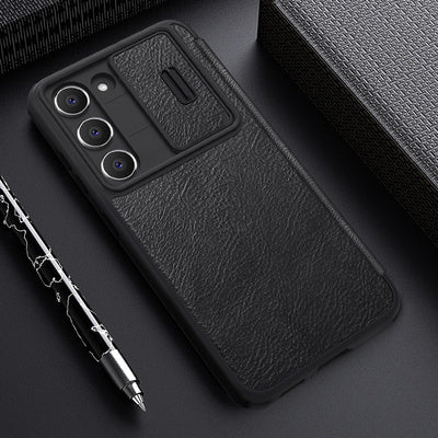 Husă Nillkin Qin Leather Pro pentru Samsung Galaxy S23+ - Negru