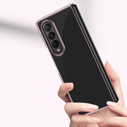Husă Plating Case cu Cadru Electroplacat pentru Samsung Galaxy Z Fold 3 - Roz