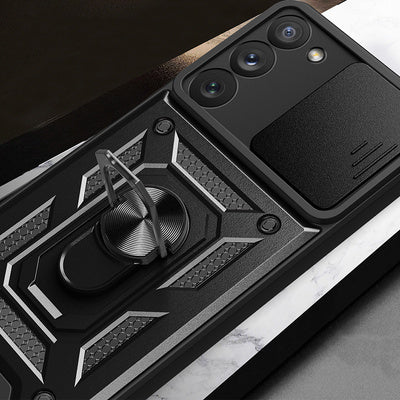 Husa Hybrid Armor Camshield pentru Samsung Galaxy A34 5G - Albastru