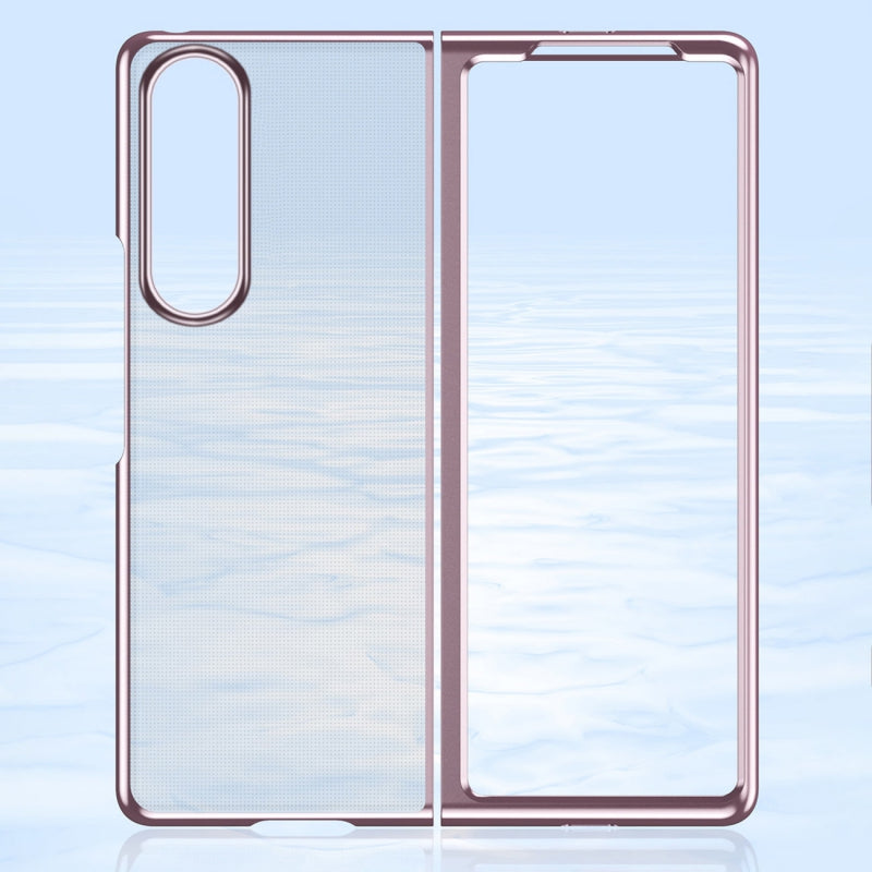 Husă Plating Case cu Cadru Electroplacat pentru Samsung Galaxy Z Fold 3 - Roz