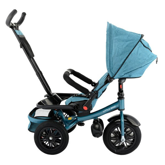 Tricicleta 4 în 1 rotativă cu poziție de somn Little Bird
