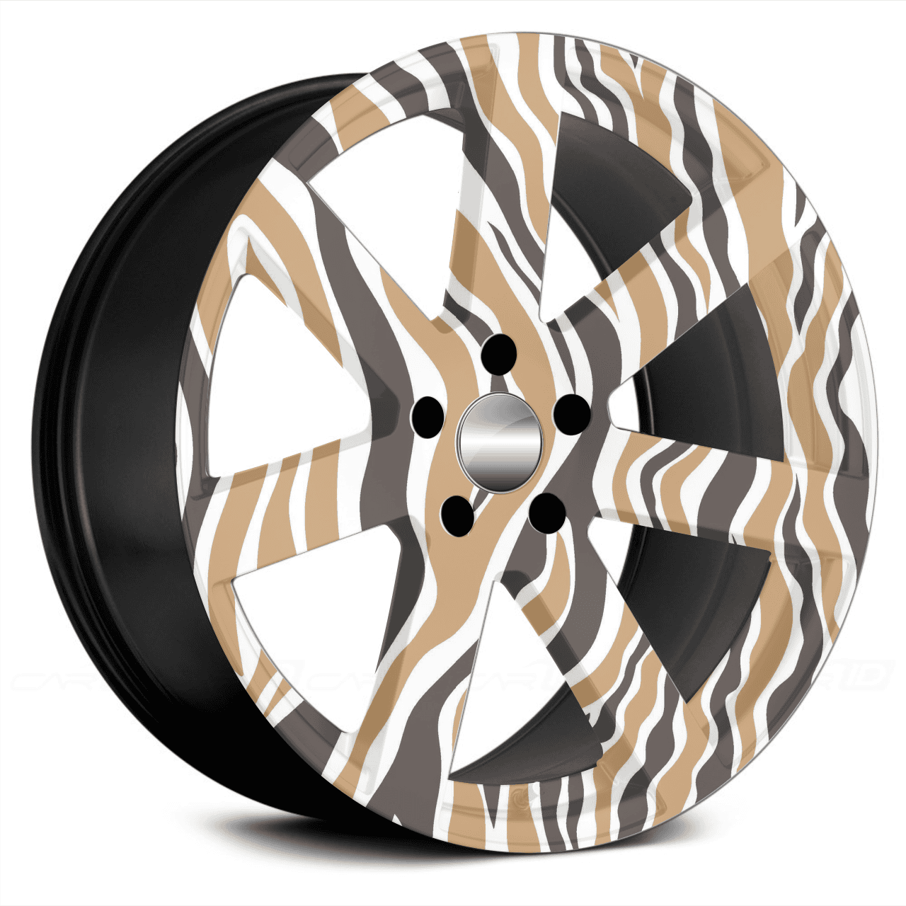 Set 4 Folii Imprimate Outdoor cu EcoSolvent, autoadezive, pentru decorarea jantelor auto, dimetru 60 cm, model FJT-14-1