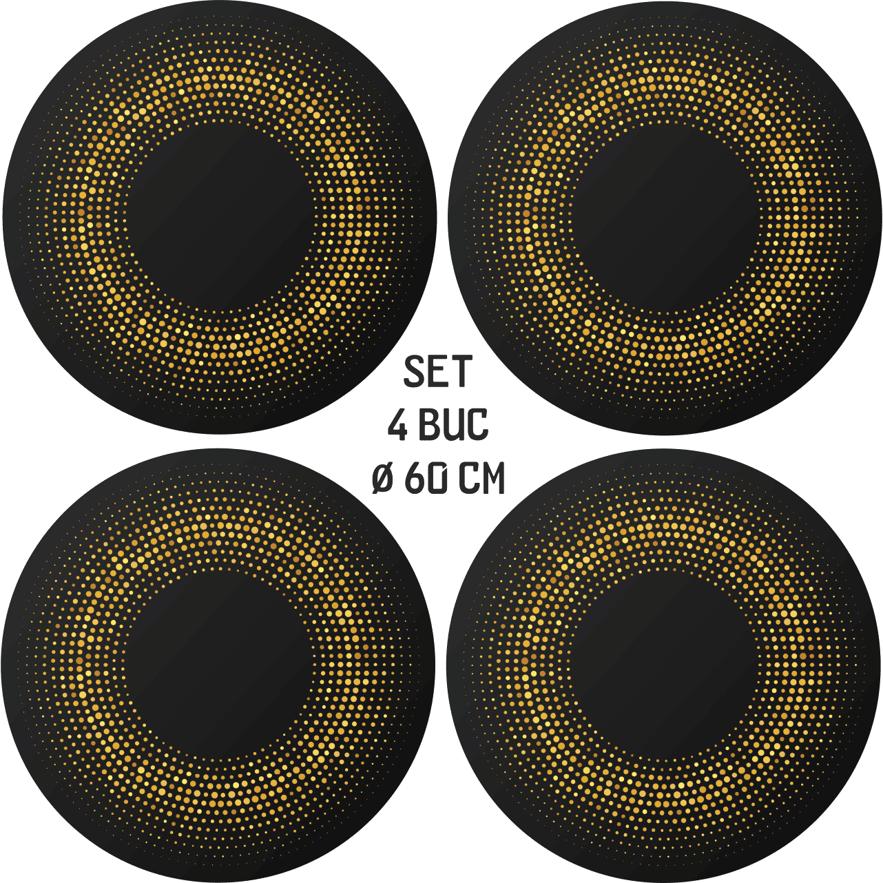 Set 4 Folii Imprimate Outdoor cu EcoSolvent, autoadezive, pentru decorarea jantelor auto, dimetru 60 cm, model FJT-41-3
