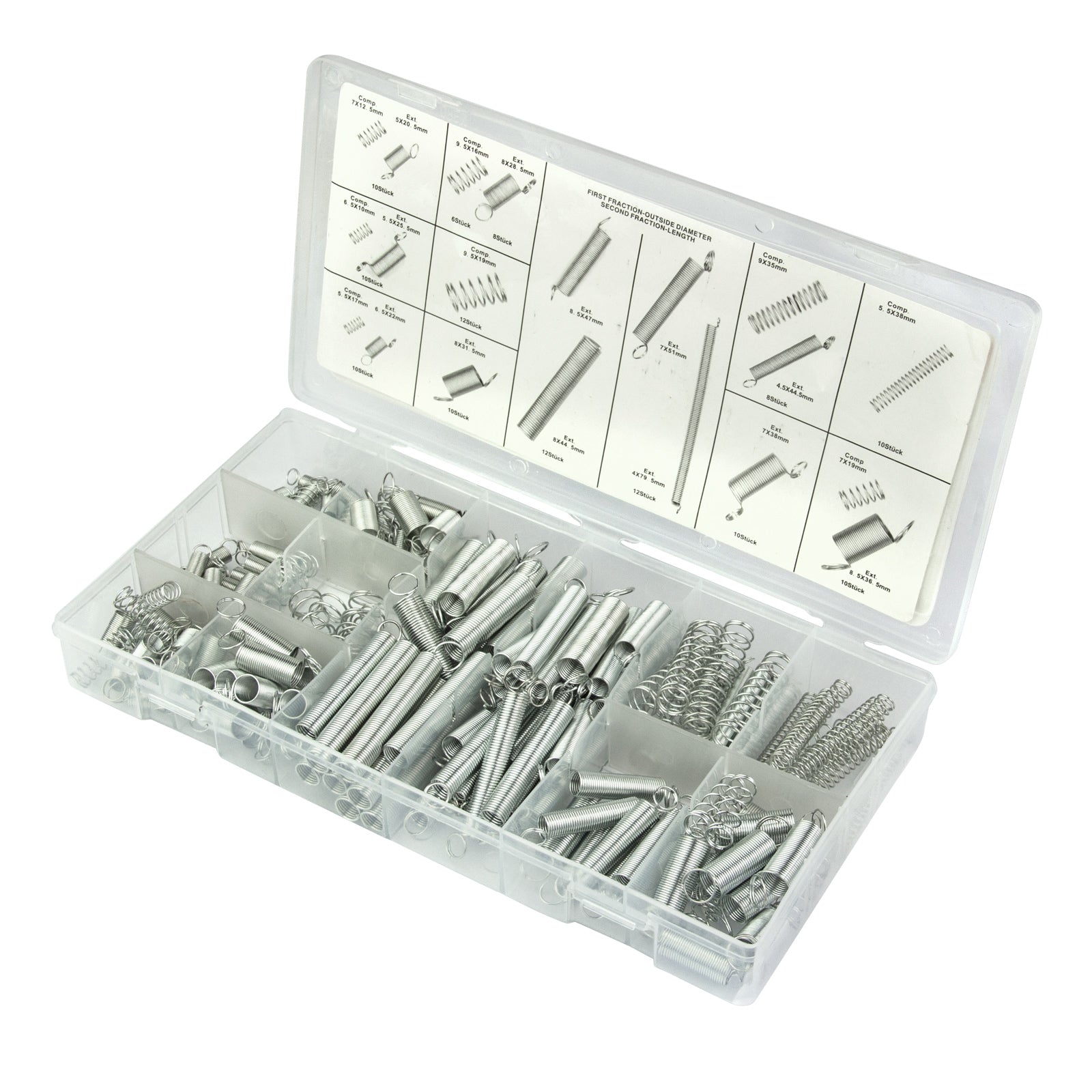 Set 200 arcuri de compresie si extensie de diferite dimensiuni pentru reparatii-1