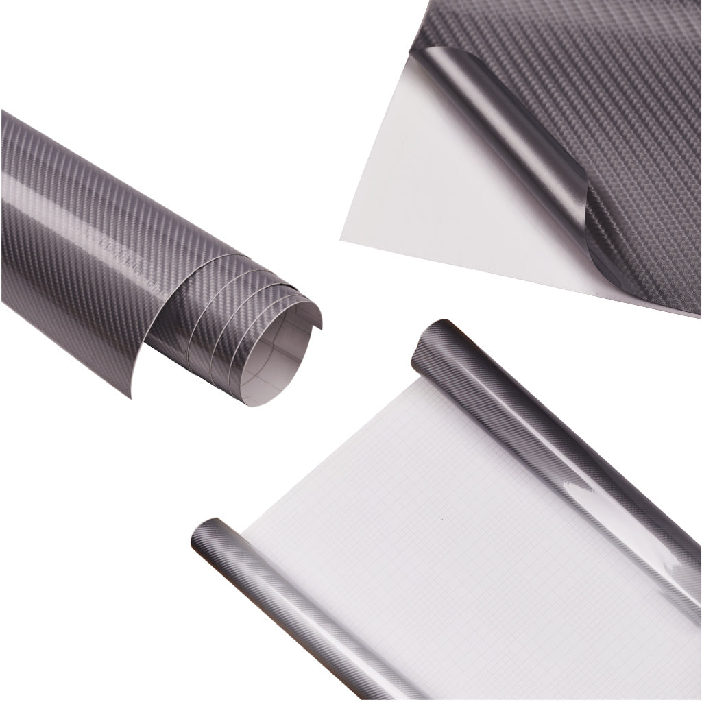 Folie colantare auto Carbon 5D Lacuit Argintiu (3,0m x 1,52m)-2