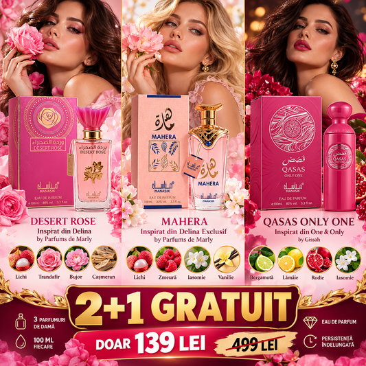 Set 3 Parfumuri Arăbești de Damă 100 ml – 2+1 GRATUIT