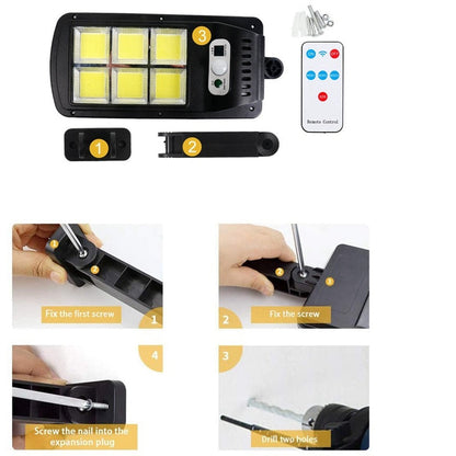 Set x5 Lampa cu Incarcare Solara 150W, 160 LED-uri COB, telecomanda