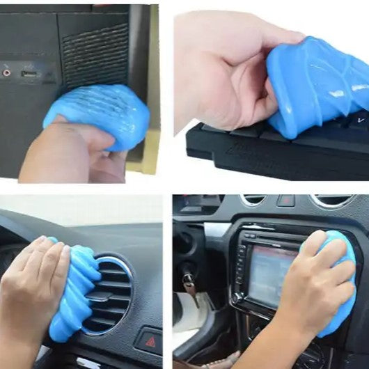Set 4 Bucăți - Gel Elastic Lipicios pentru Curățarea Murdăriei din Spațiile Mici, Tastatură, Mașină