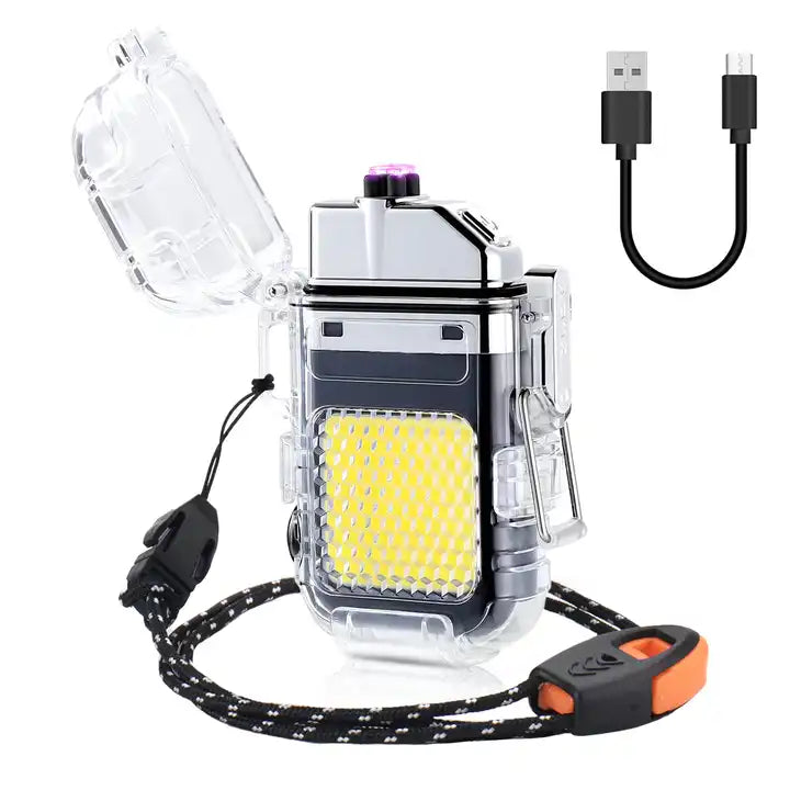 Bricheta Electrica cu Plasma, Lumina LED pe 3 Moduri, Incarcare USB, Impermeabila