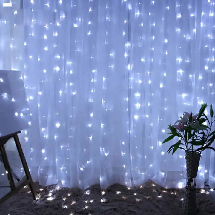 Perdea Luminițe de Crăciun, 200 LED-uri, 10 Linii