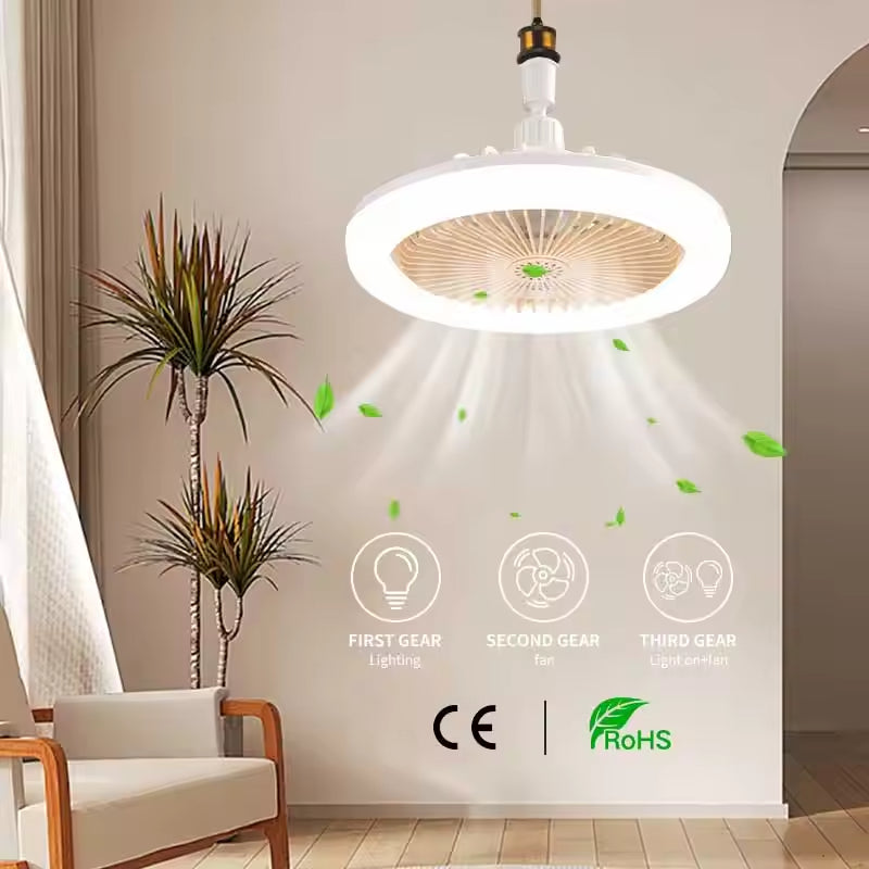 VENTILATOR DE TAVAN CU TELECOMANDĂ ȘI LUMINĂ 30W LED LAMPA FAN SMART