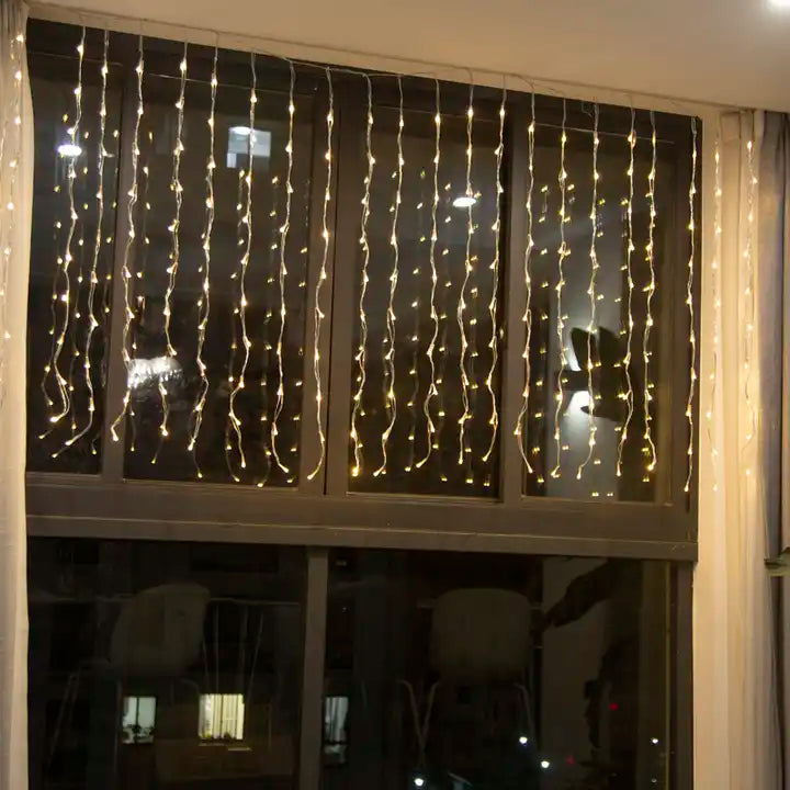 Perdea Luminițe de Crăciun, 200 LED-uri, 10 Linii