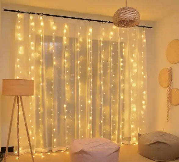 Perdea Luminițe de Crăciun, 200 LED-uri, 10 Linii