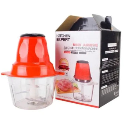 Mini tocator electric, 4 lame, 200W, Bol sticla 1.5l, Rosu