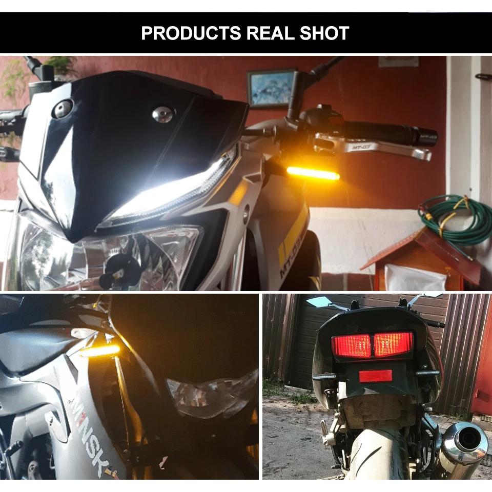 Set 2 lampi Semnalizare Moto SECVENTIALA, cu 2 functii, pozitie si semnalizare, 12V-7