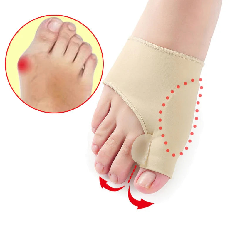 Set 2 bucăți Separator Deget Mare din Material Elastic, Orteza Ortopedică pentru Hallux Valgus cu Gel