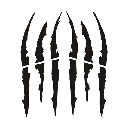 Set 2 stickere autoadezive Tuning, model "Monster Scratches", dimensiune 37 x 9 cm, culoare Negru-1