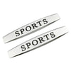 Set 2 x Embleme auto metalice, autoadezive, model "SPORTS", finisaj Crom, dimensiune, 10 x 1,5 cm-0