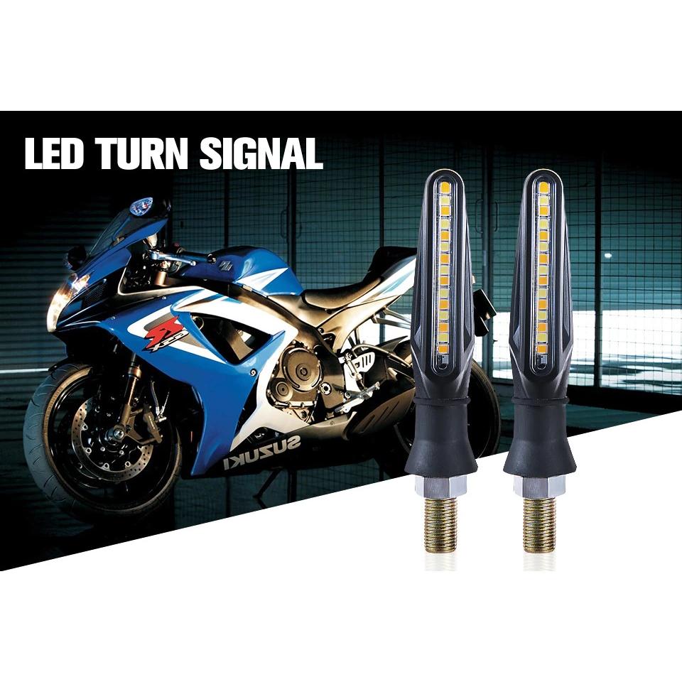 Set 2 lampi Semnalizare Moto SECVENTIALA, cu 2 functii, pozitie si semnalizare, 12V-4