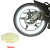 Set 16 ornamente Reflectorizante pentru jante auto, moto, culoare Argintiu-0