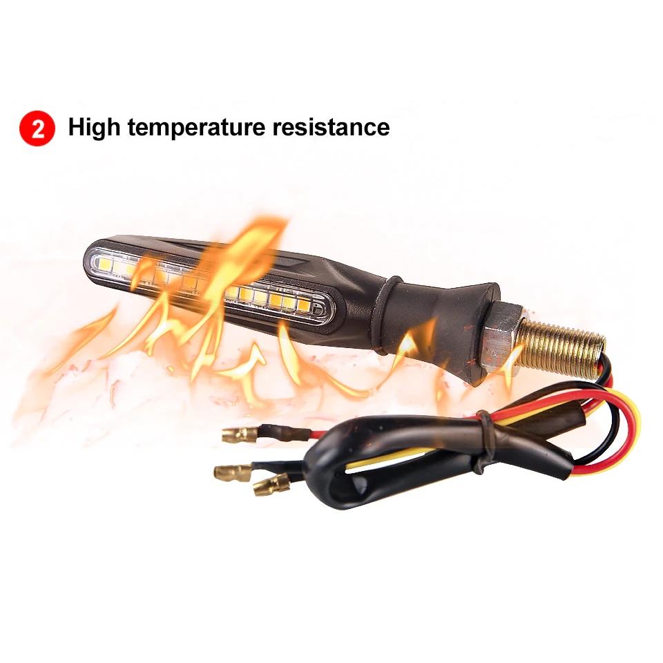 Set 2 lampi Semnalizare Moto SECVENTIALA, cu 2 functii, pozitie si semnalizare, 12V-9