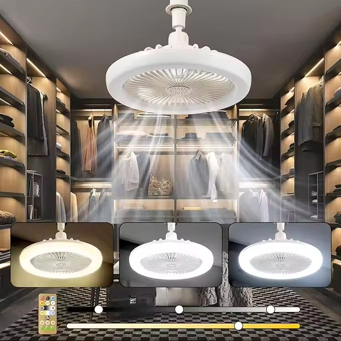 VENTILATOR DE TAVAN CU TELECOMANDĂ ȘI LUMINĂ 30W LED LAMPA FAN SMART