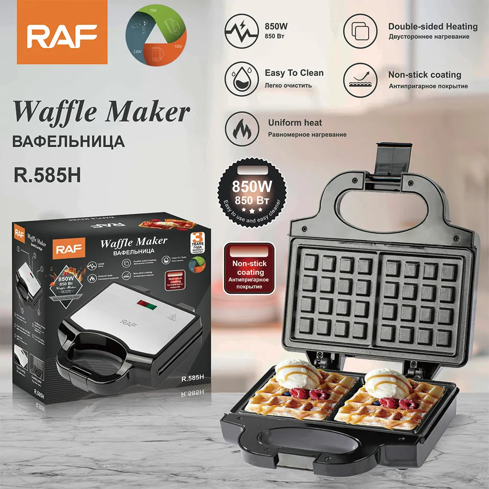 Aparat de făcut gofre RAF R.585H, 850W – Perfecțiunea deserturilor acasă!