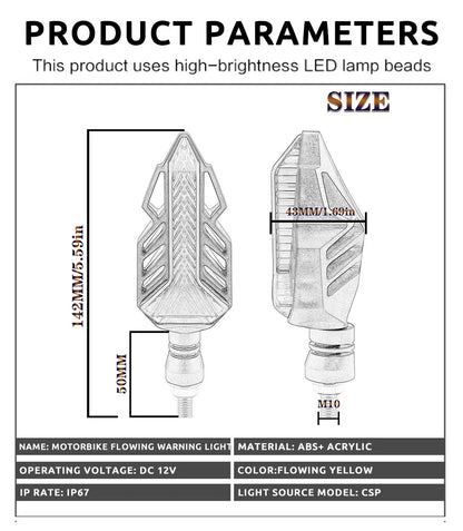 Set 2 lampi Semnalizare Moto, model T-SHAPE ARROW, tensiune 12V-3