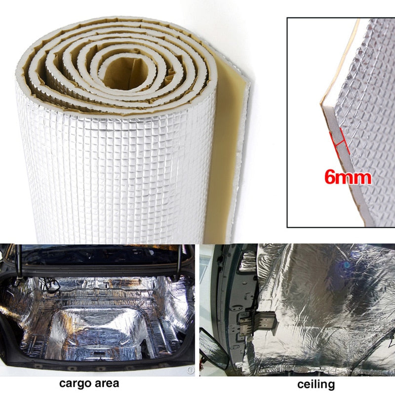 Material insonorizant auto cu strat din aluminiu, dimensiune 100cm x 100 cm x 6mm-6