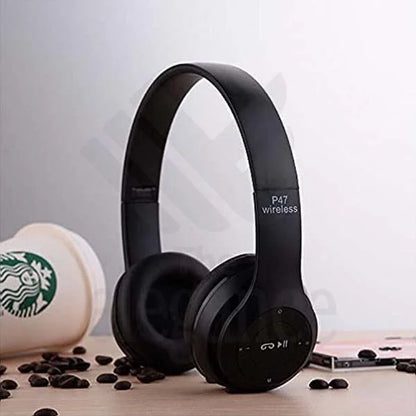 Căști Wireless 4 în 1 P47 – Bluetooth, Microfon, MP3, Radio FM