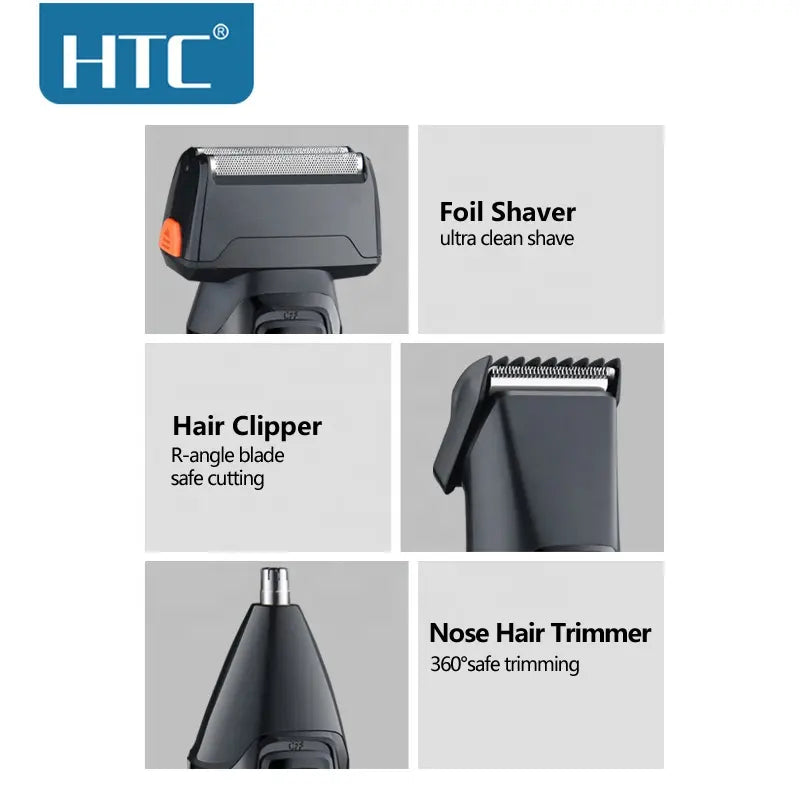 Aparat de bărbierit electric HTC 3 în 1 pentru bărbați