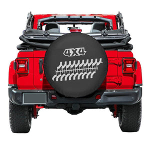 Husa roata de rezerva din "imitatie piele" neagra, pentru autovehicule de teren, marime 16"-0